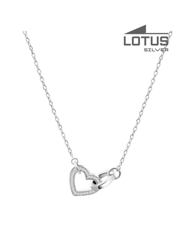 LOTUS SILVER HEART NECKLACE